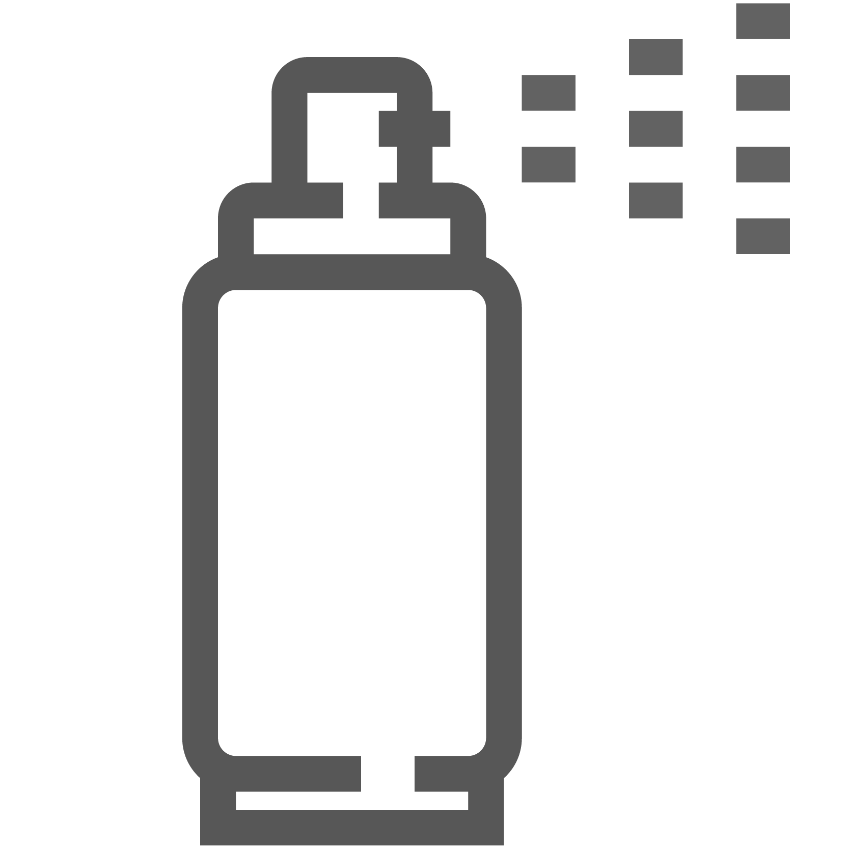 Illustrierte Sprühflasche, Icon für Geruchsentfernung, Leistungen von AutOptik.